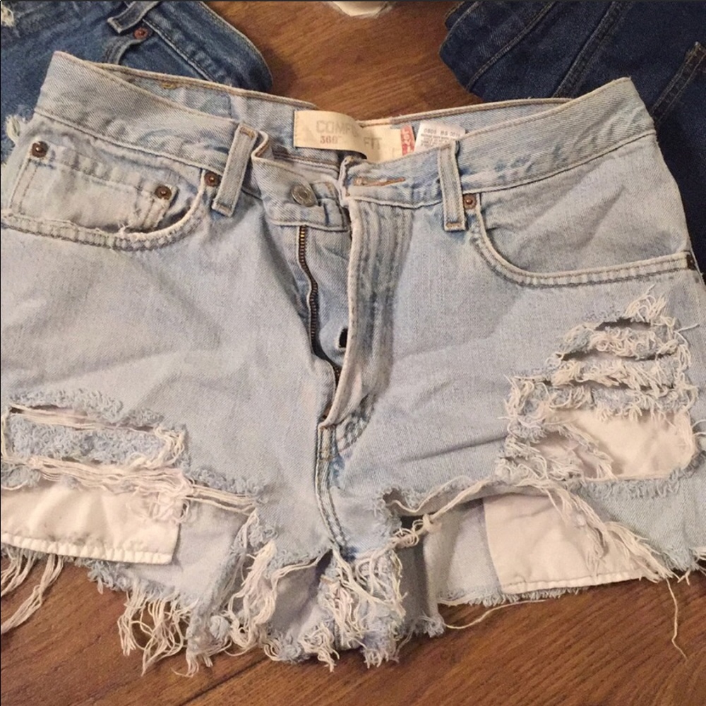 Vintage High Waisted Destroyed Levi Cutoff Shorts